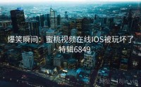 爆笑瞬间：蜜桃视频在线IOS被玩坏了 · 特辑6849
