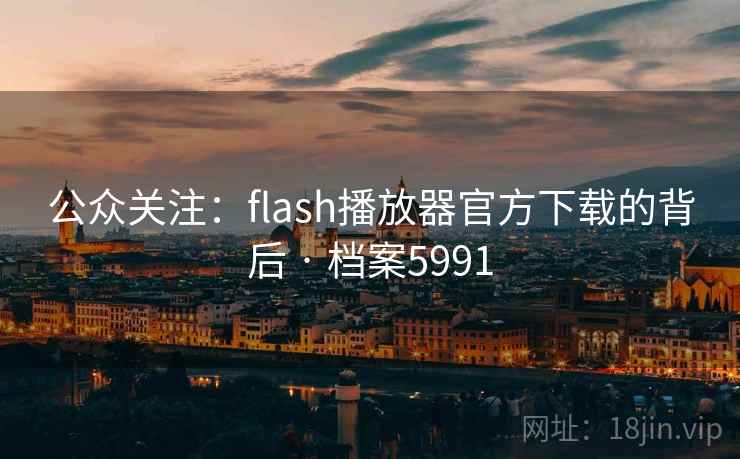 公众关注：flash播放器官方下载的背后 · 档案5991